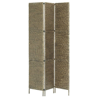 vidaXL 3-Panel Room Divider Brown 116x160 cm Water Hyacinth