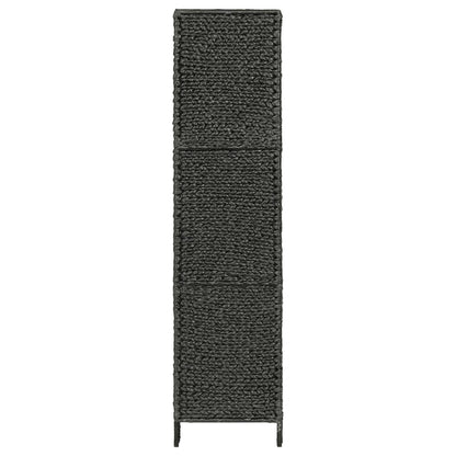 vidaXL 4-Panel Room Divider Black 154x160 cm Water Hyacinth