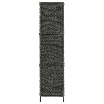 vidaXL 5-Panel Room Divider Black 193x160 cm Water Hyacinth