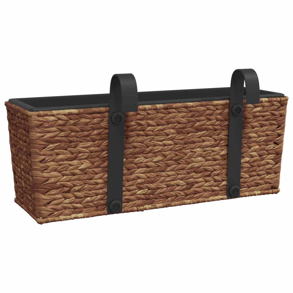 vidaXL Planters 2 pcs Water Hyacinth Brown
