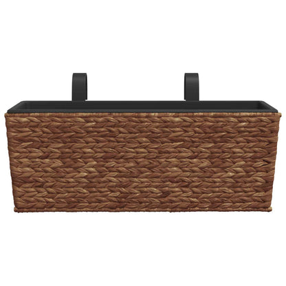 vidaXL Planters 2 pcs Water Hyacinth Brown