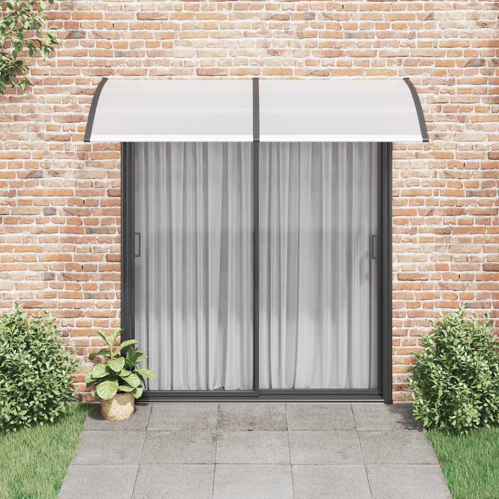 vidaXL Door Canopy | Black brackets, transparent sheets