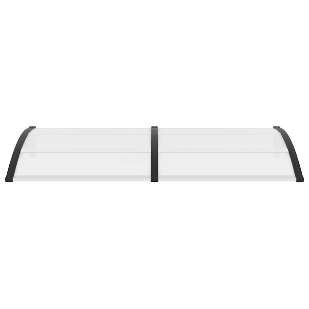 vidaXL Door Canopy | Black brackets, transparent sheets