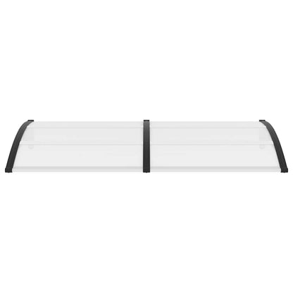 vidaXL Door Canopy | Black brackets, transparent sheets