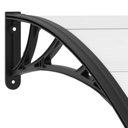 vidaXL Door Canopy | Black brackets, transparent sheets