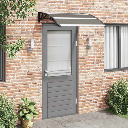 vidaXL Door Canopy Black 120x100 cm PC