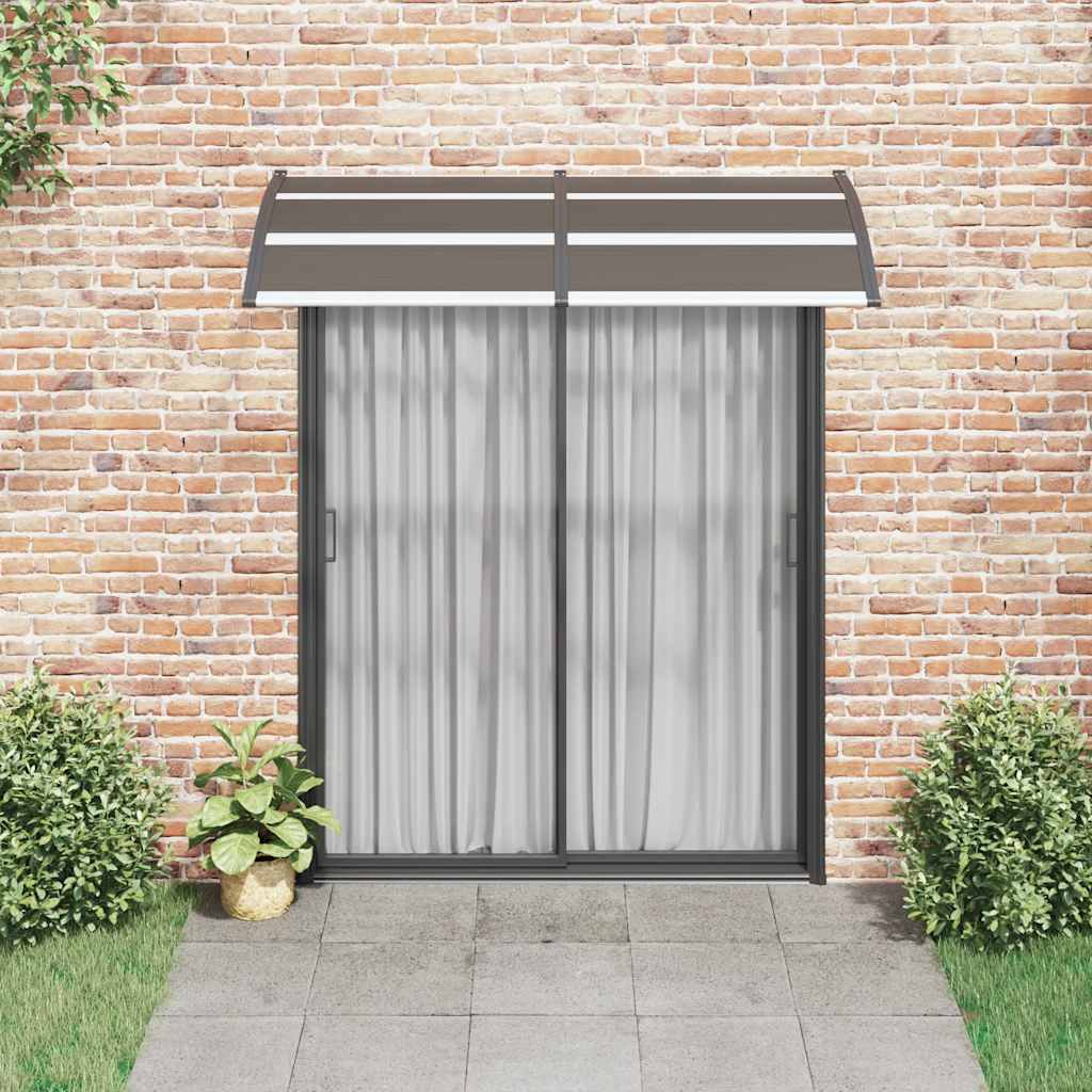 vidaXL Door Canopy Black 200x100 cm PC
