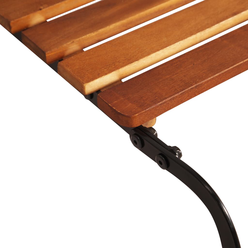 vidaXL Sun Lounger | Brown | Solid Acacia wood, Steel | Standard