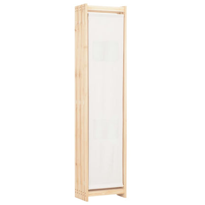 vidaXL 6-Panel Room Divider Cream 240x170x4 cm Fabric