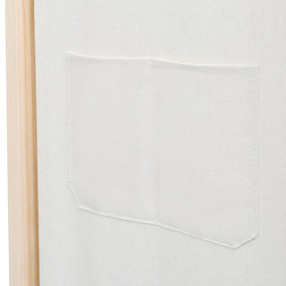 vidaXL 6-Panel Room Divider Cream 240x170x4 cm Fabric