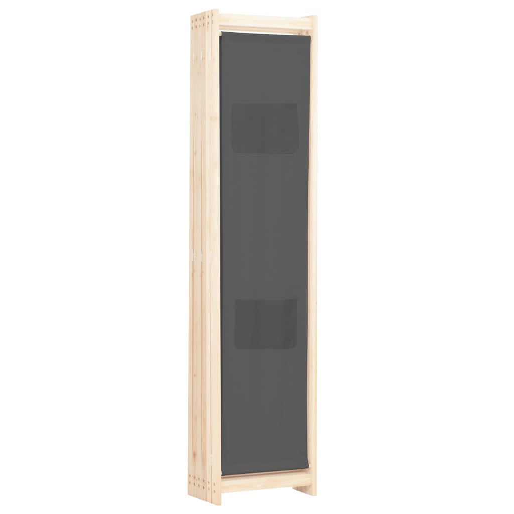 vidaXL 6-Panel Room Divider Grey 240x170x4 cm Fabric