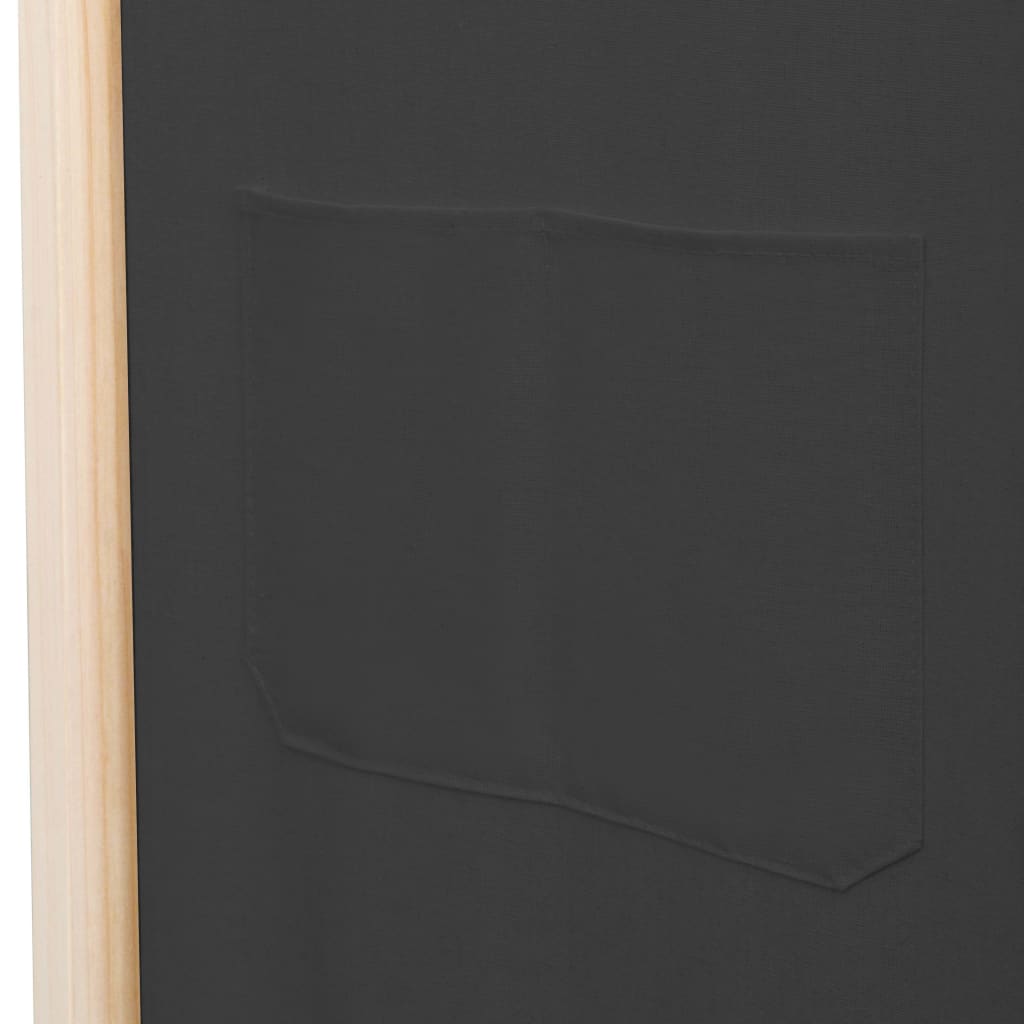 vidaXL 6-Panel Room Divider Grey 240x170x4 cm Fabric