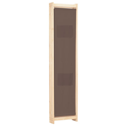 vidaXL 3-Panel Room Divider Brown 120x170x4 cm Fabric