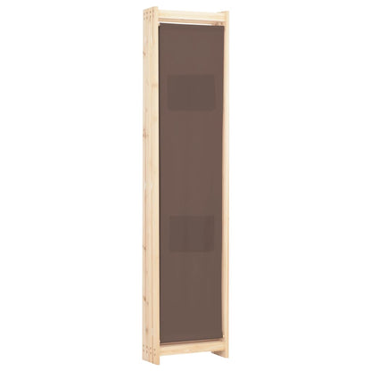 vidaXL 4-Panel Room Divider Brown 160x170x4 cm Fabric