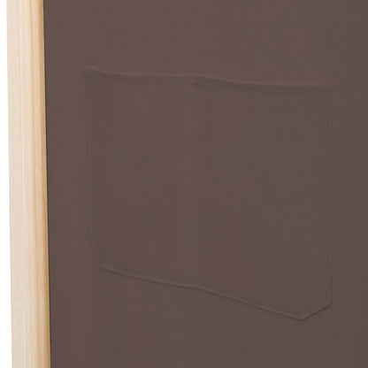 vidaXL 4-Panel Room Divider Brown 160x170x4 cm Fabric