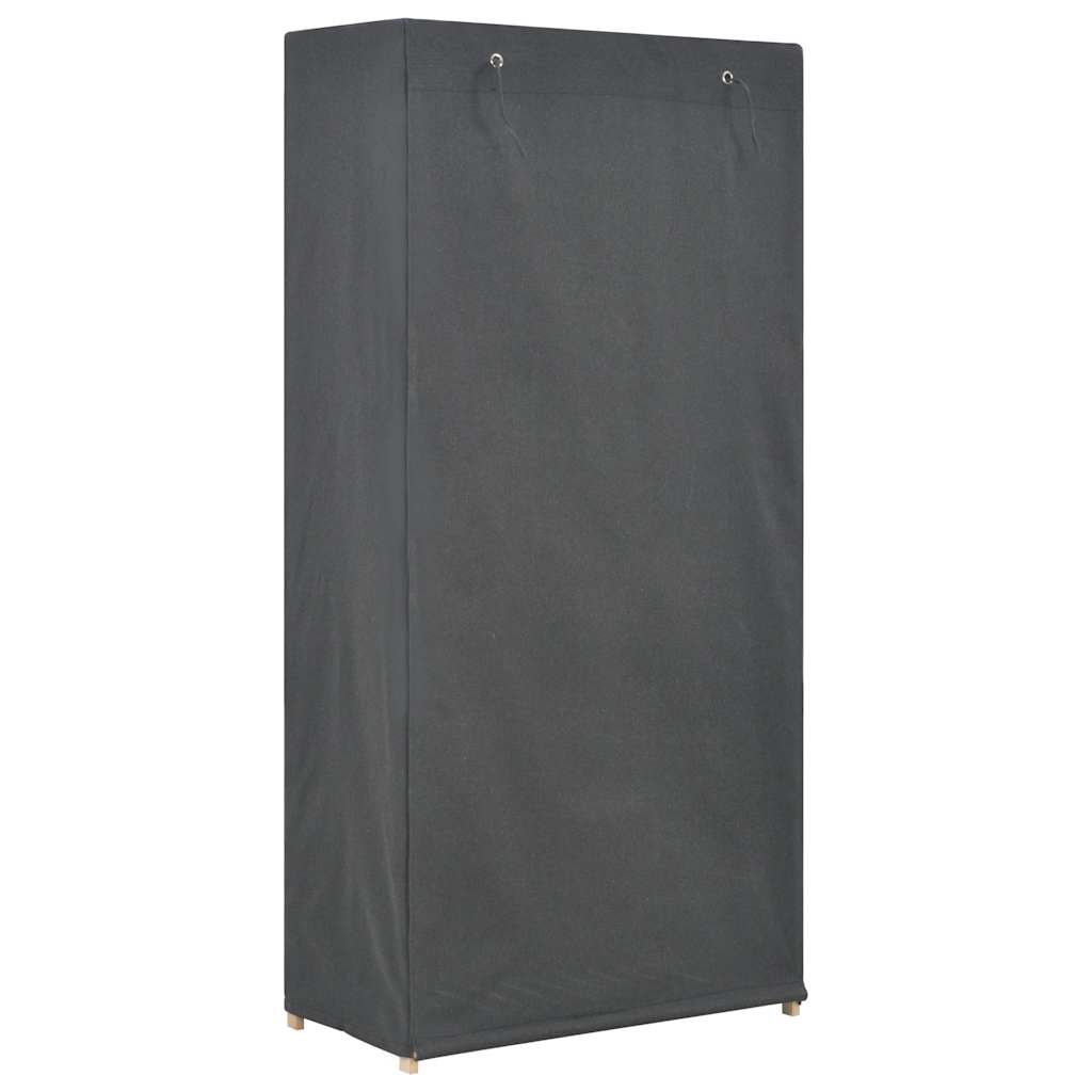 248187 vidaXL 3-Tier Wardrobe Grey 79x40x170 cm Fabric