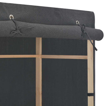 248188 vidaXL 3-Tier Wardrobe Grey 110x40x170 cm Fabric