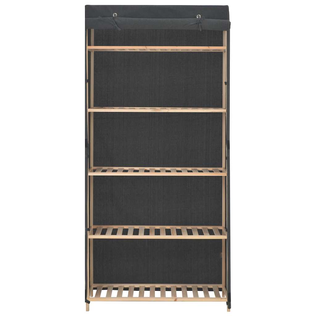248191 vidaXL Wardrobe Grey 79x40x170 cm Fabric