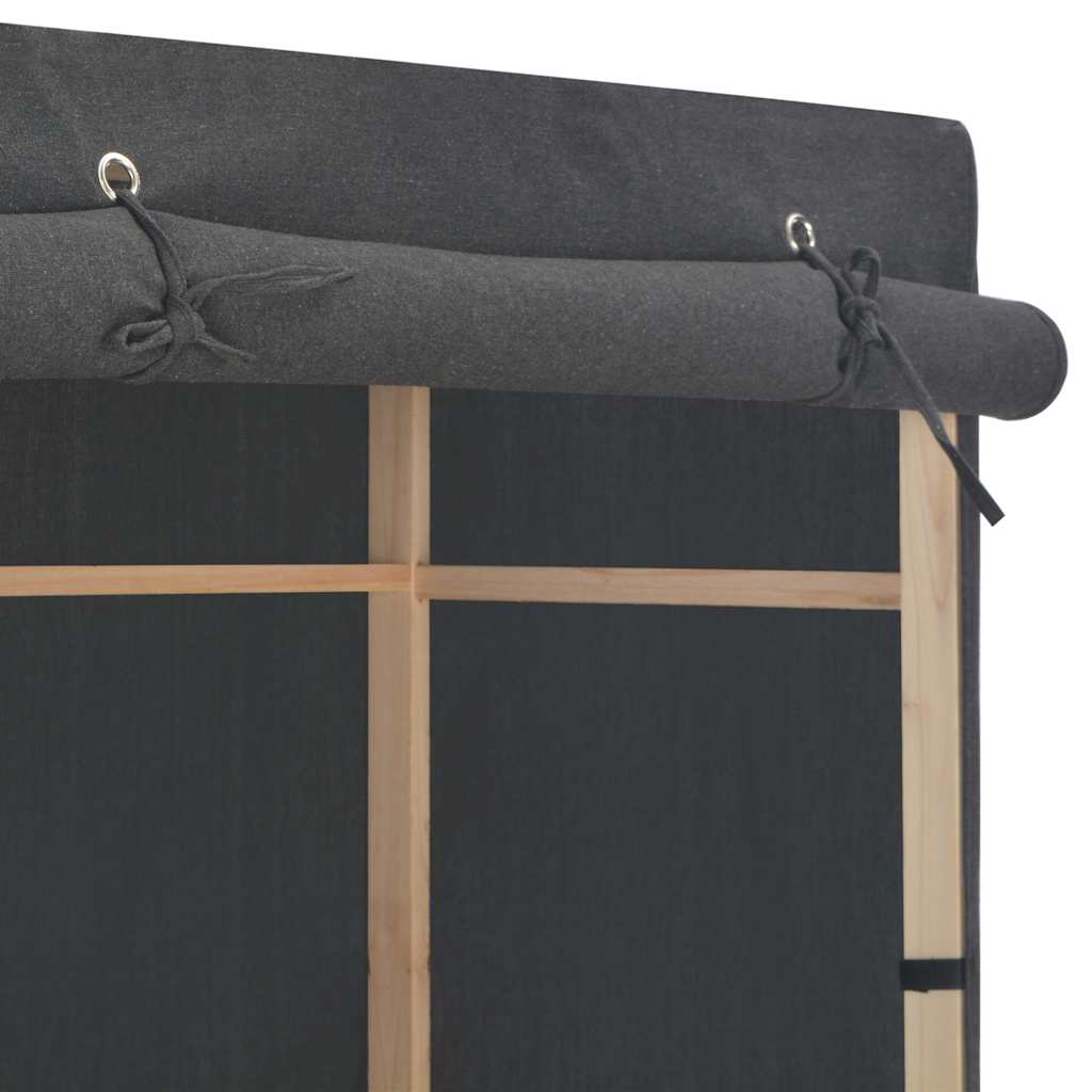 248191 vidaXL Wardrobe Grey 79x40x170 cm Fabric