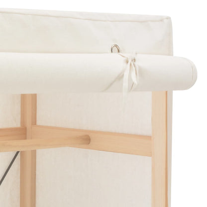 vidaXL Wardrobe | White | Fabric and solid fir wood frame | 79 x 40 x 170 cm
