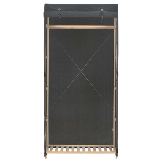 248193 vidaXL Wardrobe Grey 79x40x170 cm Fabric