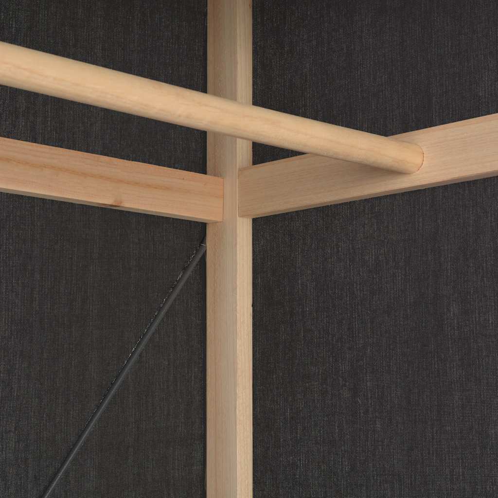 vidaXL Wardrobe | Grey | 60% Cotton, 40% Polyester Fabric, Solid Fir Wood