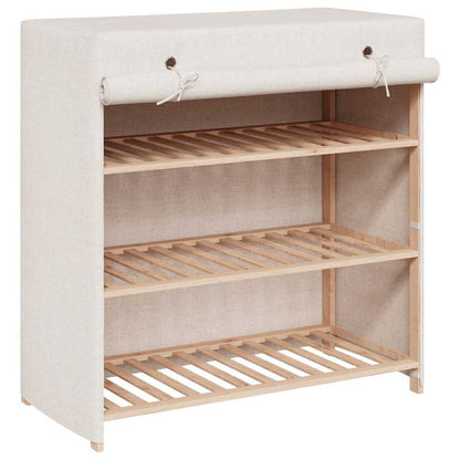 248194 vidaXL Shoe Cabinet with Cover White 79x40x80 cm Fabric