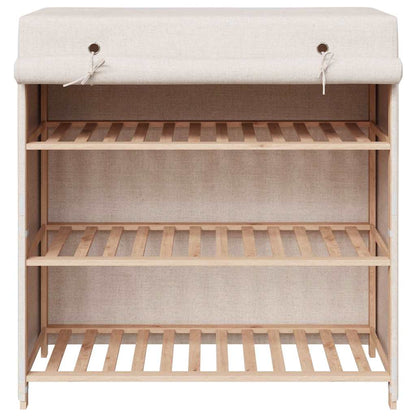 248194 vidaXL Shoe Cabinet with Cover White 79x40x80 cm Fabric