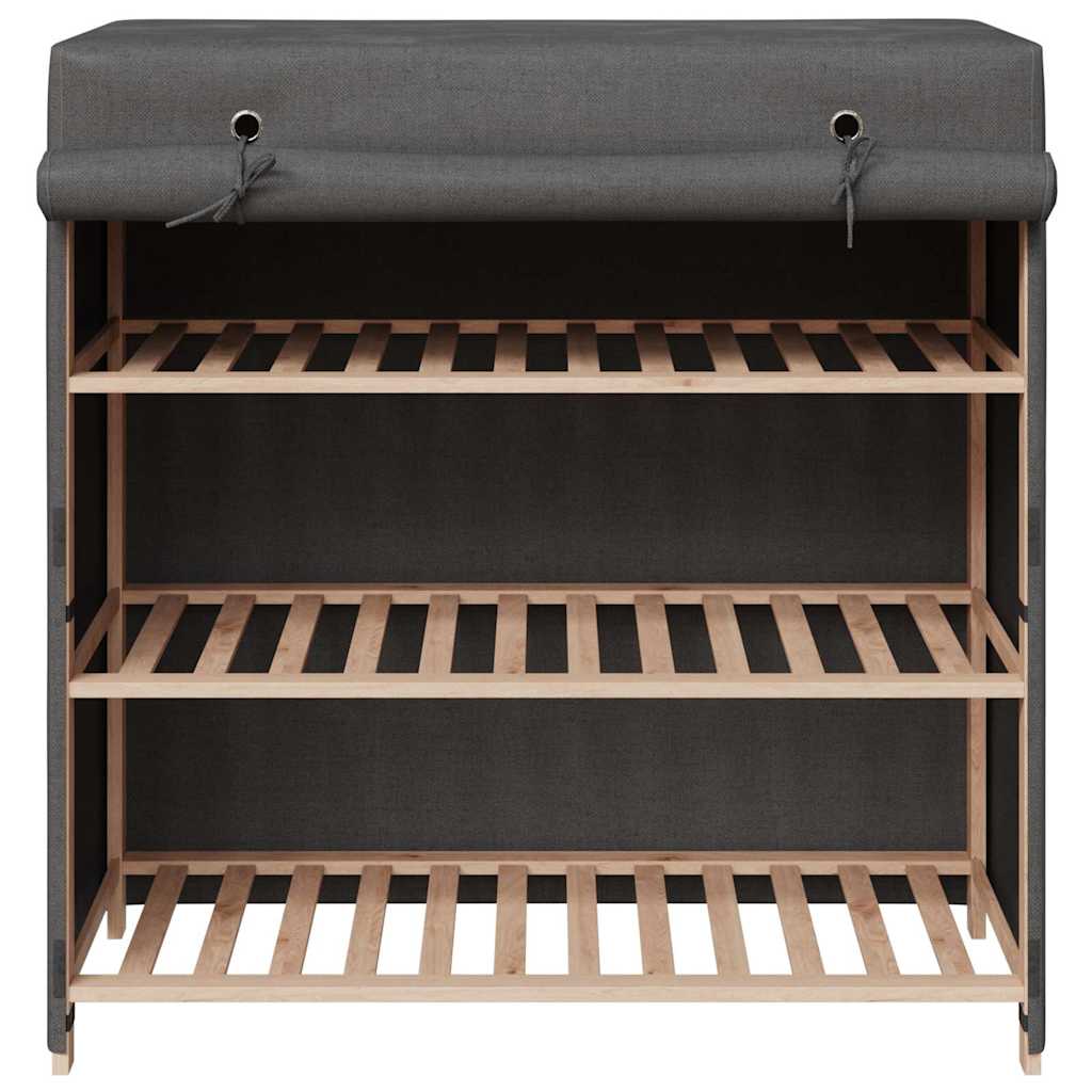 248195 vidaXL Shoe Cabinet with Cover Grey 79x40x80 cm Fabric