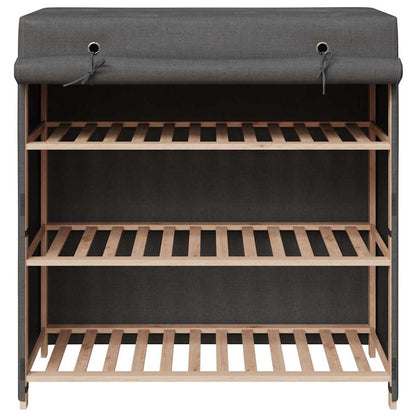 248195 vidaXL Shoe Cabinet with Cover Grey 79x40x80 cm Fabric