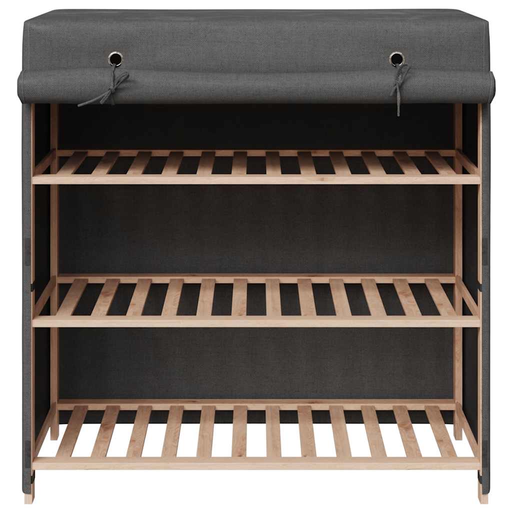 vidaXL Shoe Cabinet with Cover Grey 79x40x80 cm Fabric