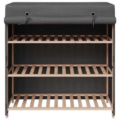 vidaXL Shoe Cabinet with Cover Grey 79x40x80 cm Fabric