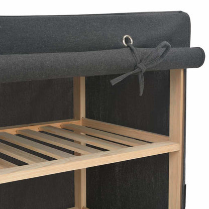 248195 vidaXL Shoe Cabinet with Cover Grey 79x40x80 cm Fabric