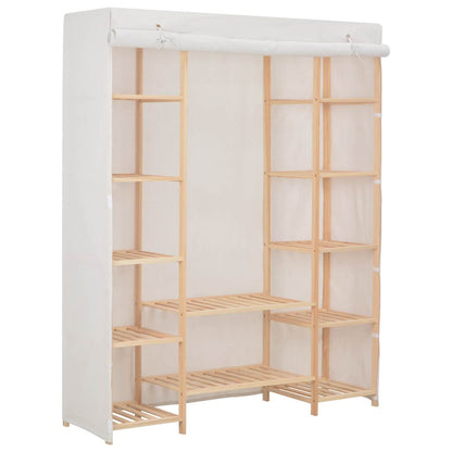 vidaXL Wardrobe White 135x40x170 cm Fabric