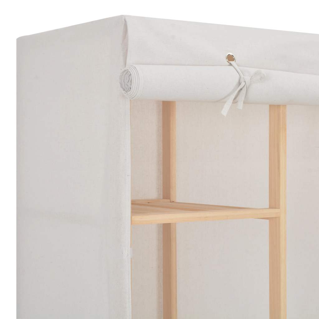 vidaXL Wardrobe White 135x40x170 cm Fabric