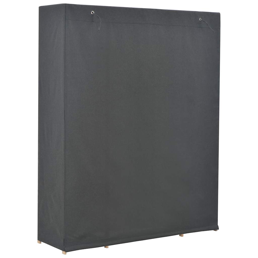 vidaXL Wardrobe | Grey | Fabric and solid fir wood | 135 cm x 40 cm x 170 cm