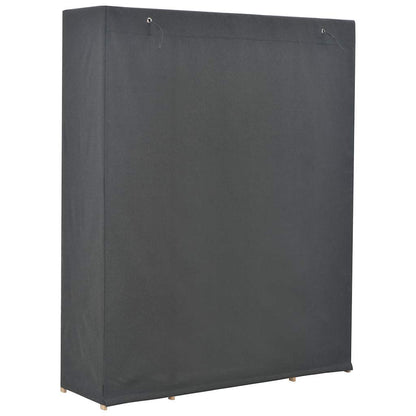 vidaXL Wardrobe | Grey | Fabric and solid fir wood | 135 cm x 40 cm x 170 cm