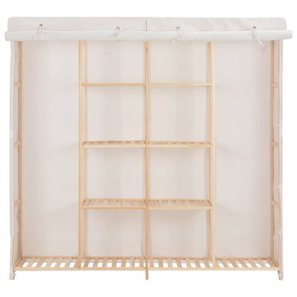 248198 vidaXL Wardrobe White 173x40x170 cm Fabric