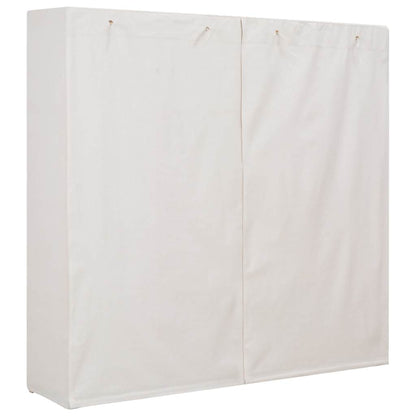 248198 vidaXL Wardrobe White 173x40x170 cm Fabric