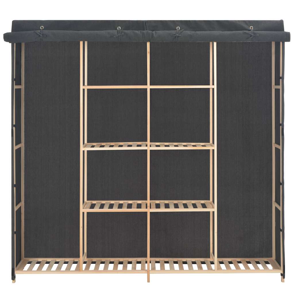 vidaXL Wardrobe | Grey | Cotton | 173 cm x 40 cm x 170 cm | Wardrobe