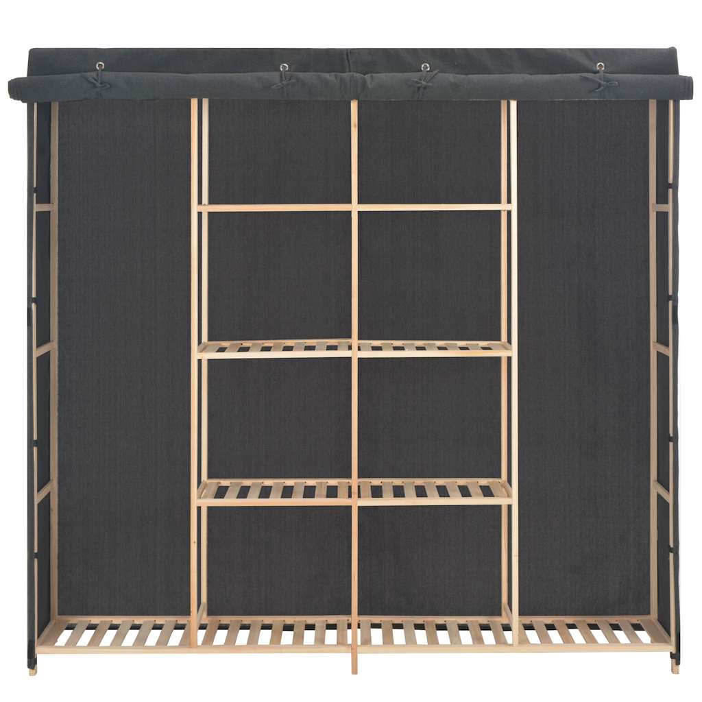 248199 vidaXL Wardrobe Grey 173x40x170 cm Fabric