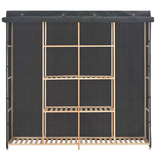248199 vidaXL Wardrobe Grey 173x40x170 cm Fabric