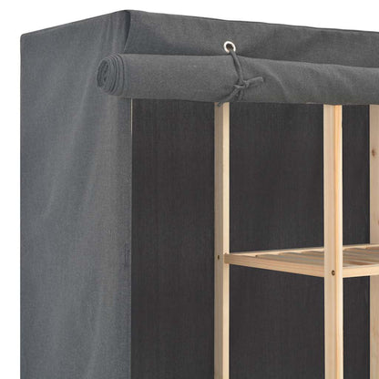 vidaXL Wardrobe | Grey | Cotton | 173 cm x 40 cm x 170 cm | Wardrobe
