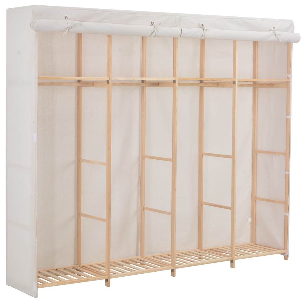 vidaXL Wardrobe White 200x40x170 cm Fabric