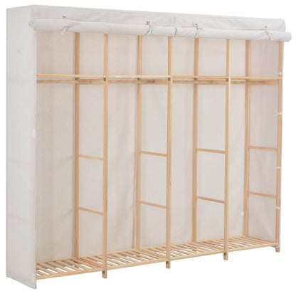 vidaXL Wardrobe White 200x40x170 cm Fabric