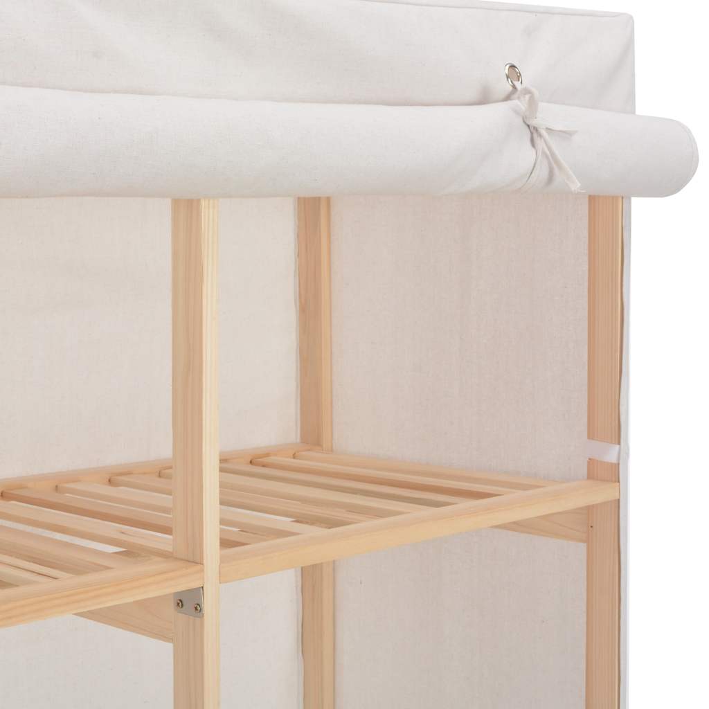 vidaXL Wardrobe White 200x40x170 cm Fabric