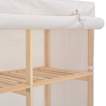 vidaXL Wardrobe White 200x40x170 cm Fabric