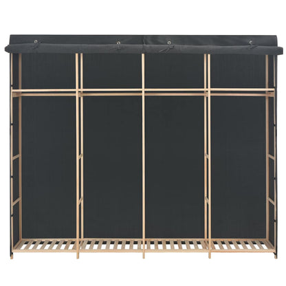 248201 vidaXL Wardrobe Grey 200x40x170 cm Fabric