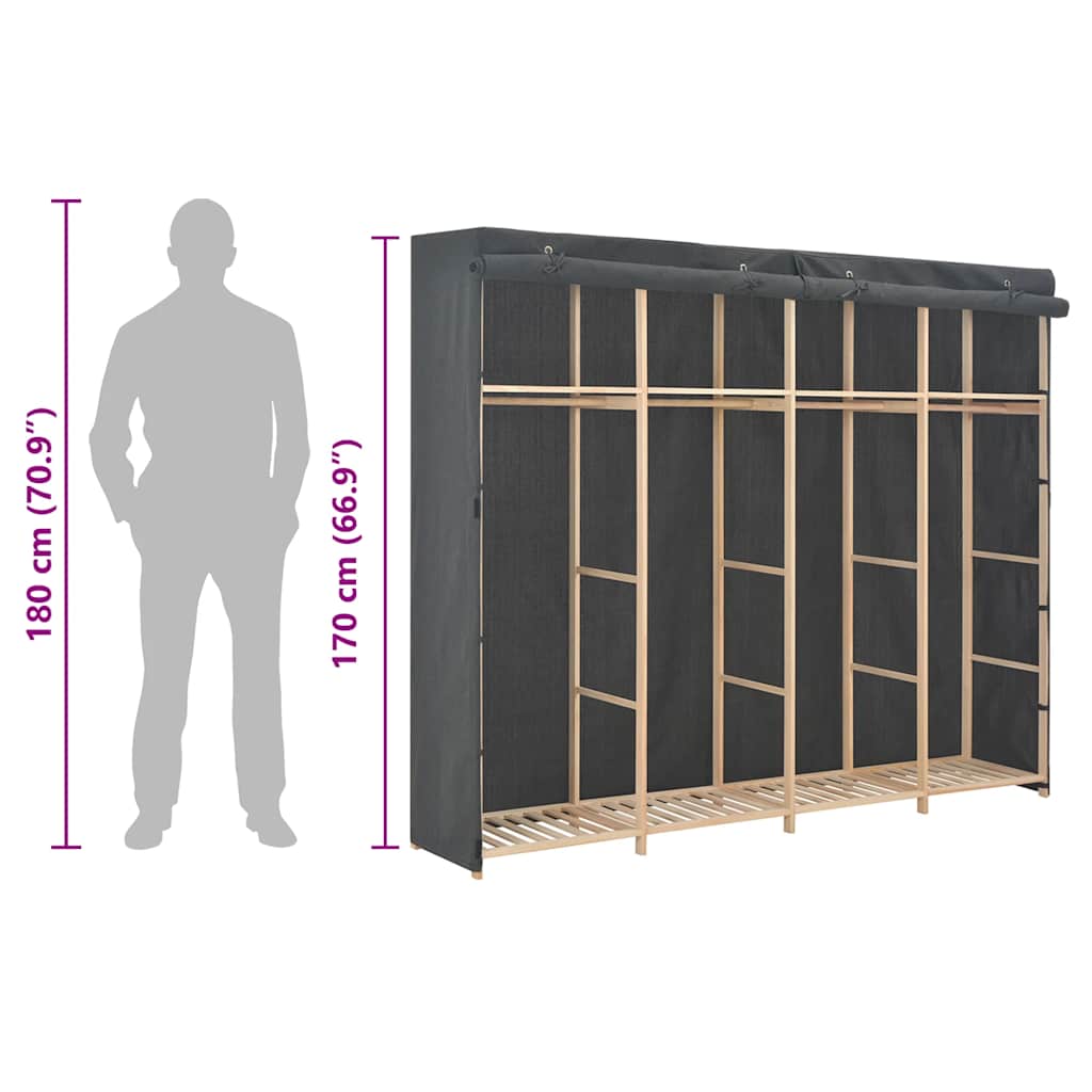vidaXL Wardrobe | Grey