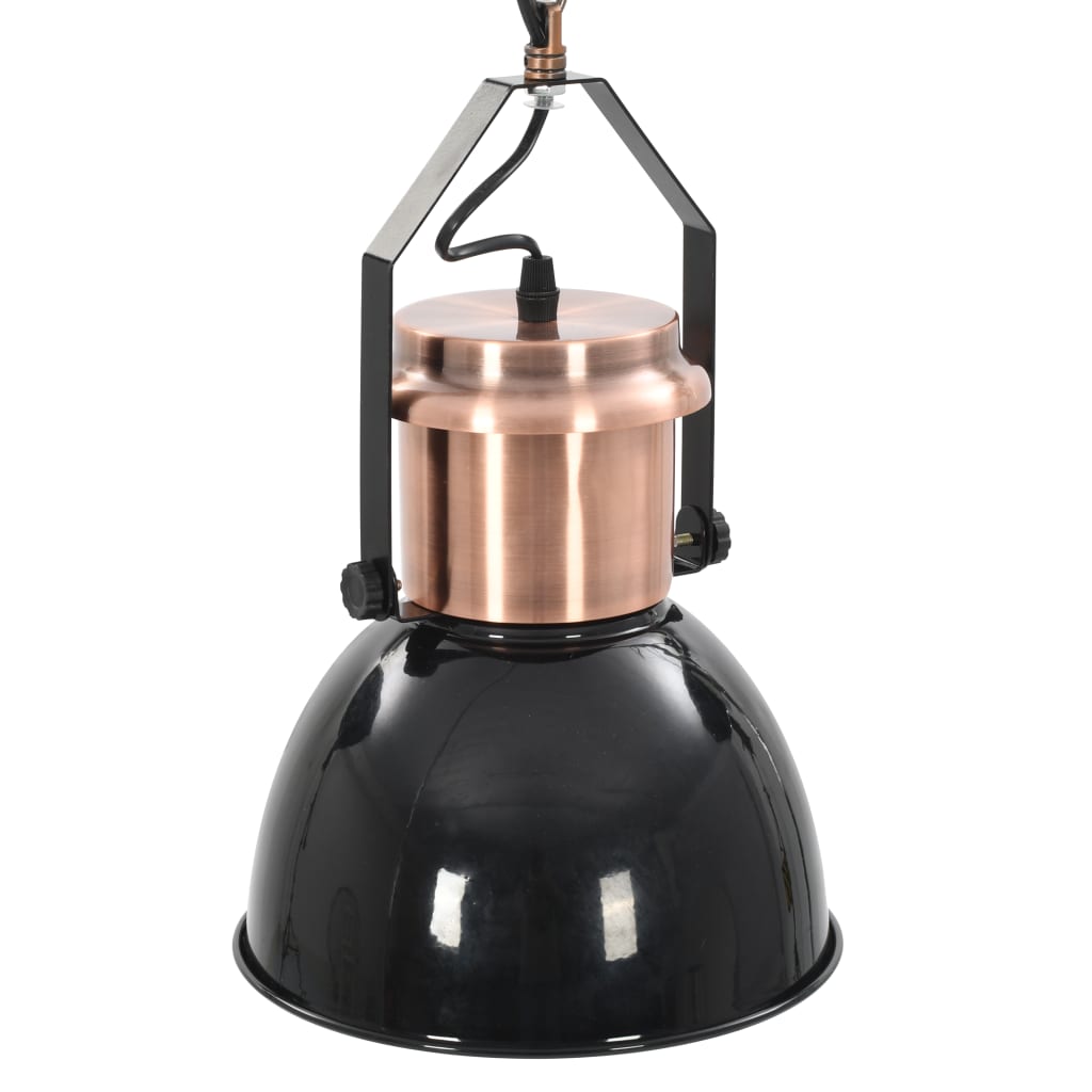 vidaXL Ceiling Lamp |  Set of 2 | Black and Copper | Metal | Medium